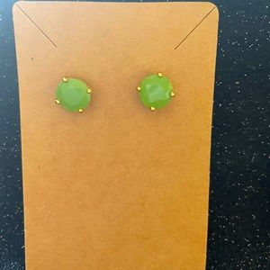 Opaque green Kate Spade gum drop earrings